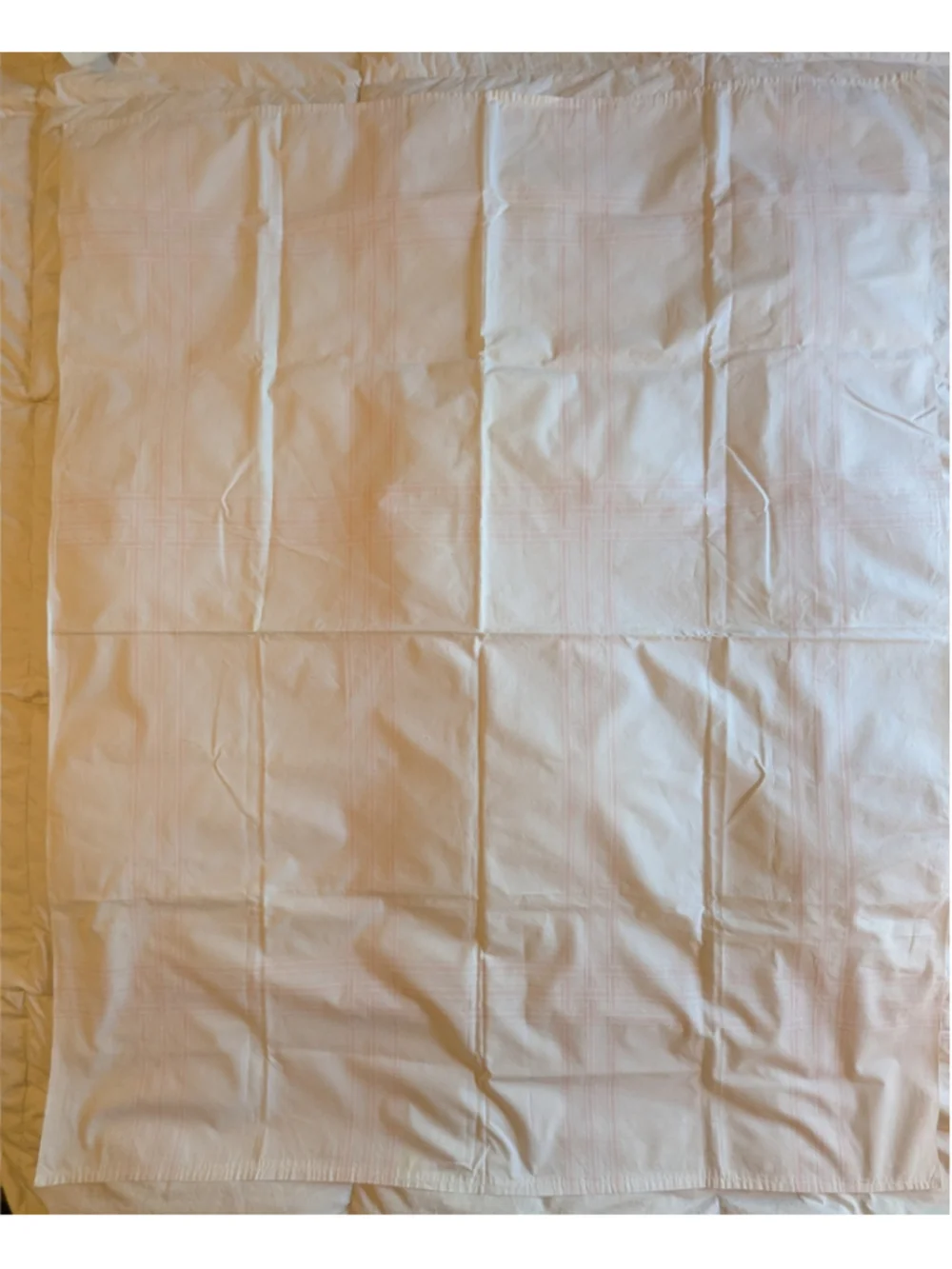 Vintage Tablecloth White Pink Plaid Dining Table Linen 42